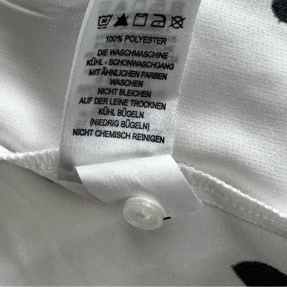 JASMINE & JULIANA White and Black Splodge Long Sleeves Blouse Size Large - Picture 9 of 13